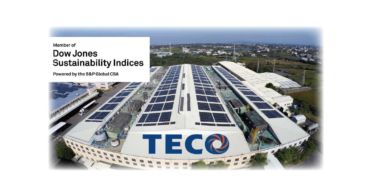Included in Dow Jones Sustainability Index for three years in a row, TECO has won the highest international recognition again