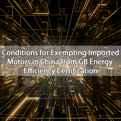 Conditions for Exempting Imported Motors in China from GB Energy Efficiency Certification