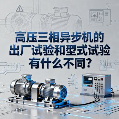 What is the difference between the routine test and the type test for high-voltage three-phase asynchronous motors?